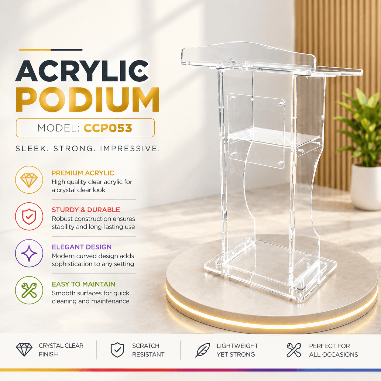 Acrylic Podium CCP053