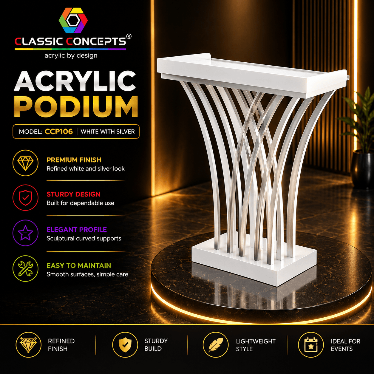 Acrylic Podium CCP106