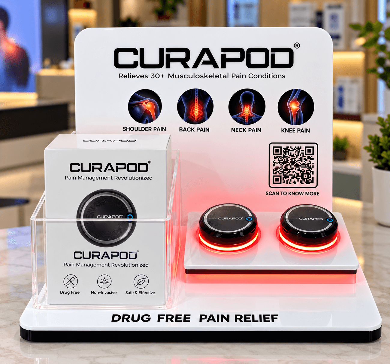 Premium Custom Acrylic LED Illuminated Medical Device & Product Display Stand image 1
