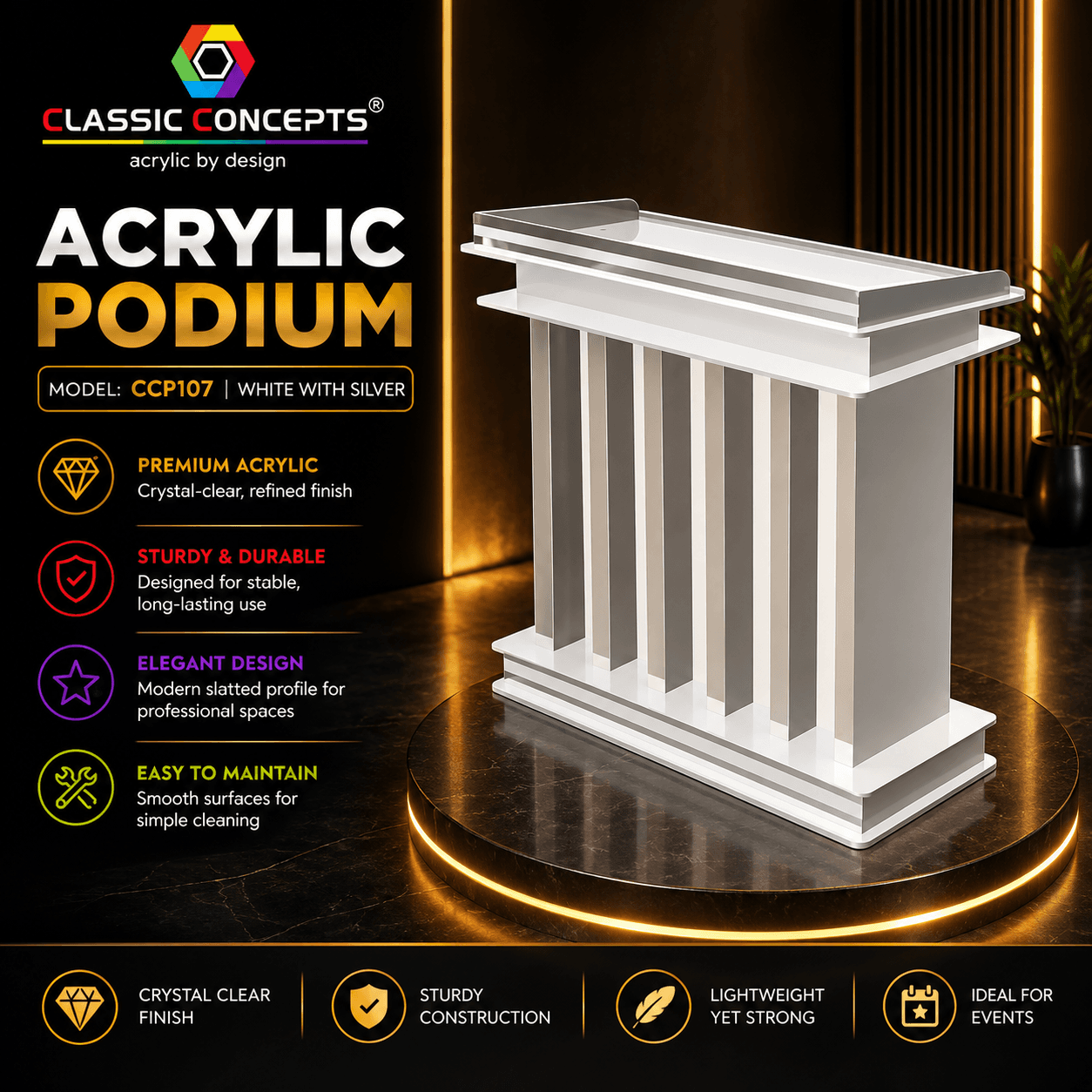 Acrylic Podium CCP107