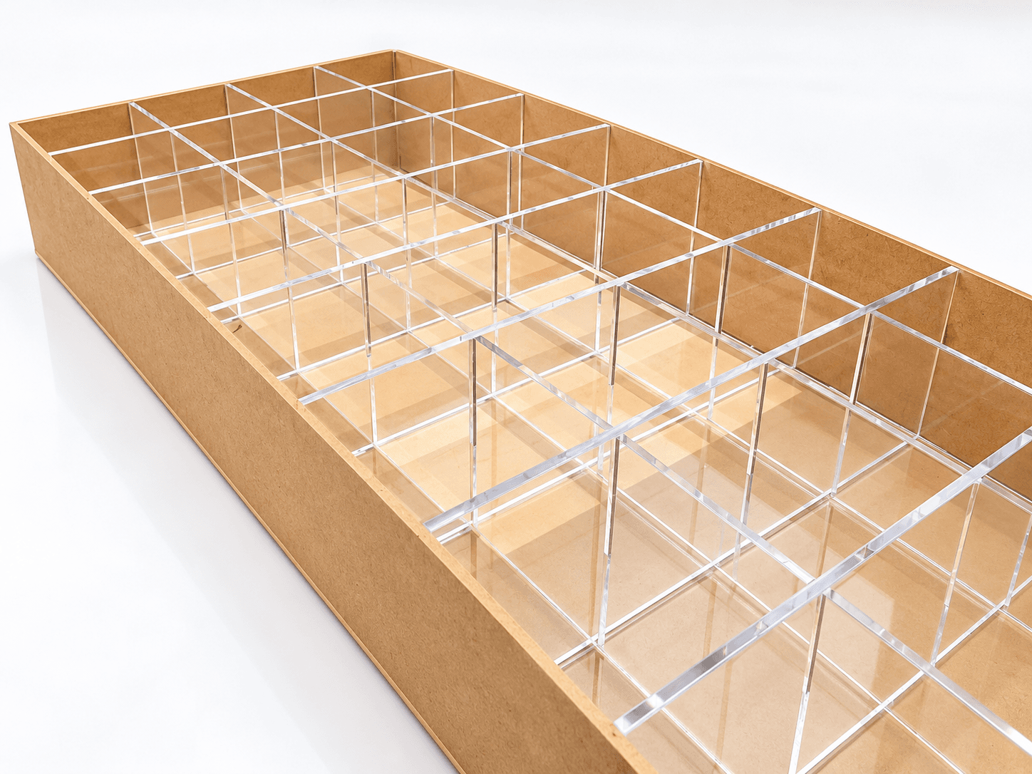 Transparent Acrylic Partition Storage Tray