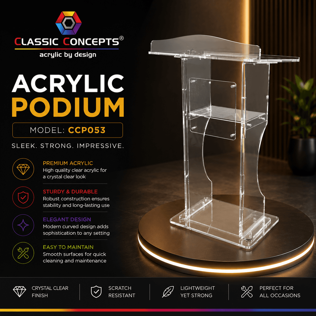 Acrylic Podium CCP053