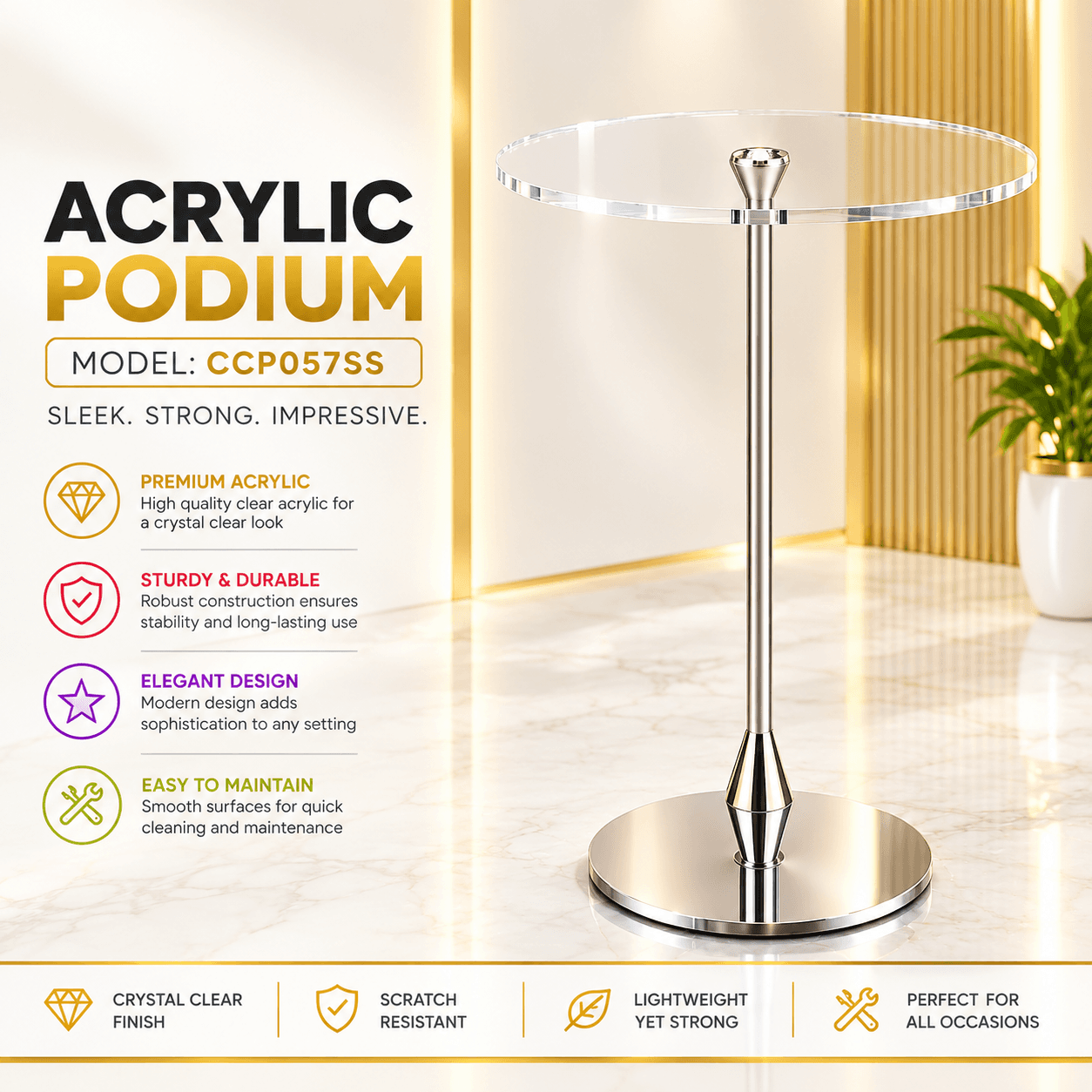 Acrylic Podium CCP057S