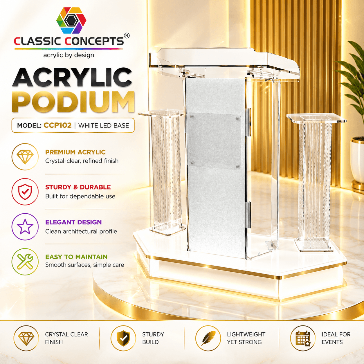 Acrylic Podium CCP102