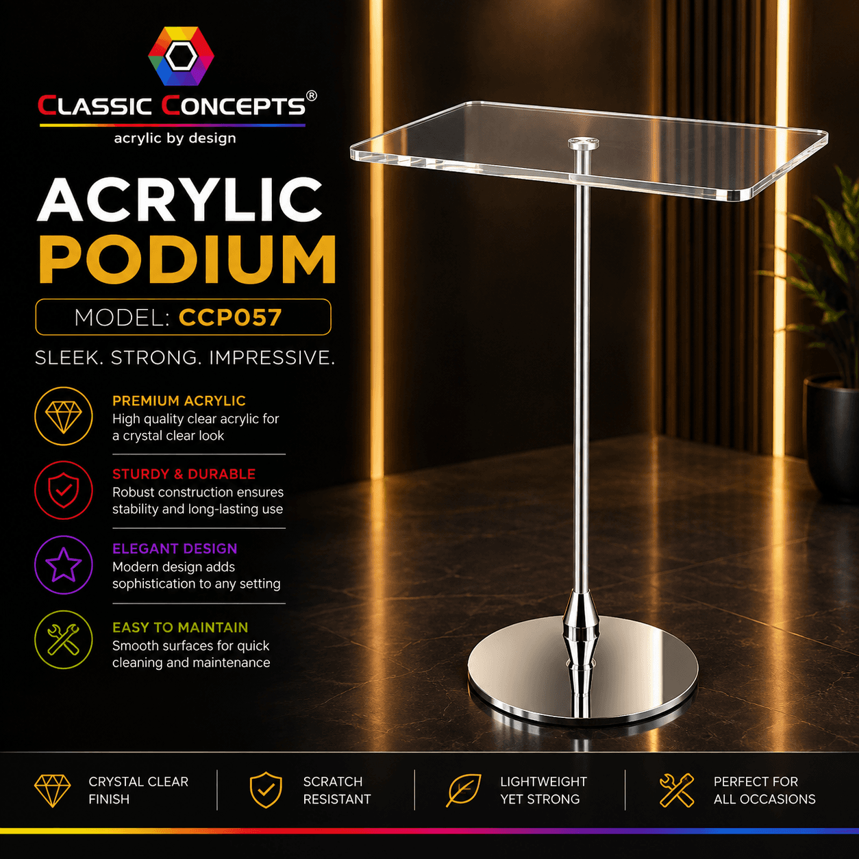 Acrylic Podium CCP057
