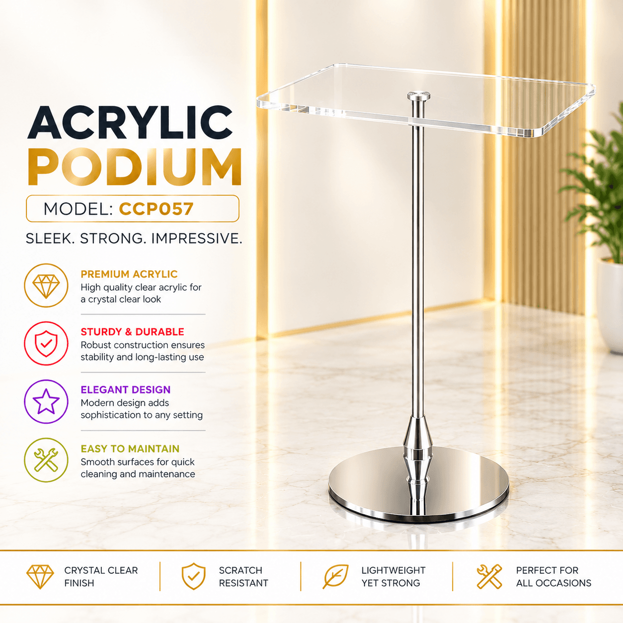 Acrylic Podium CCP057