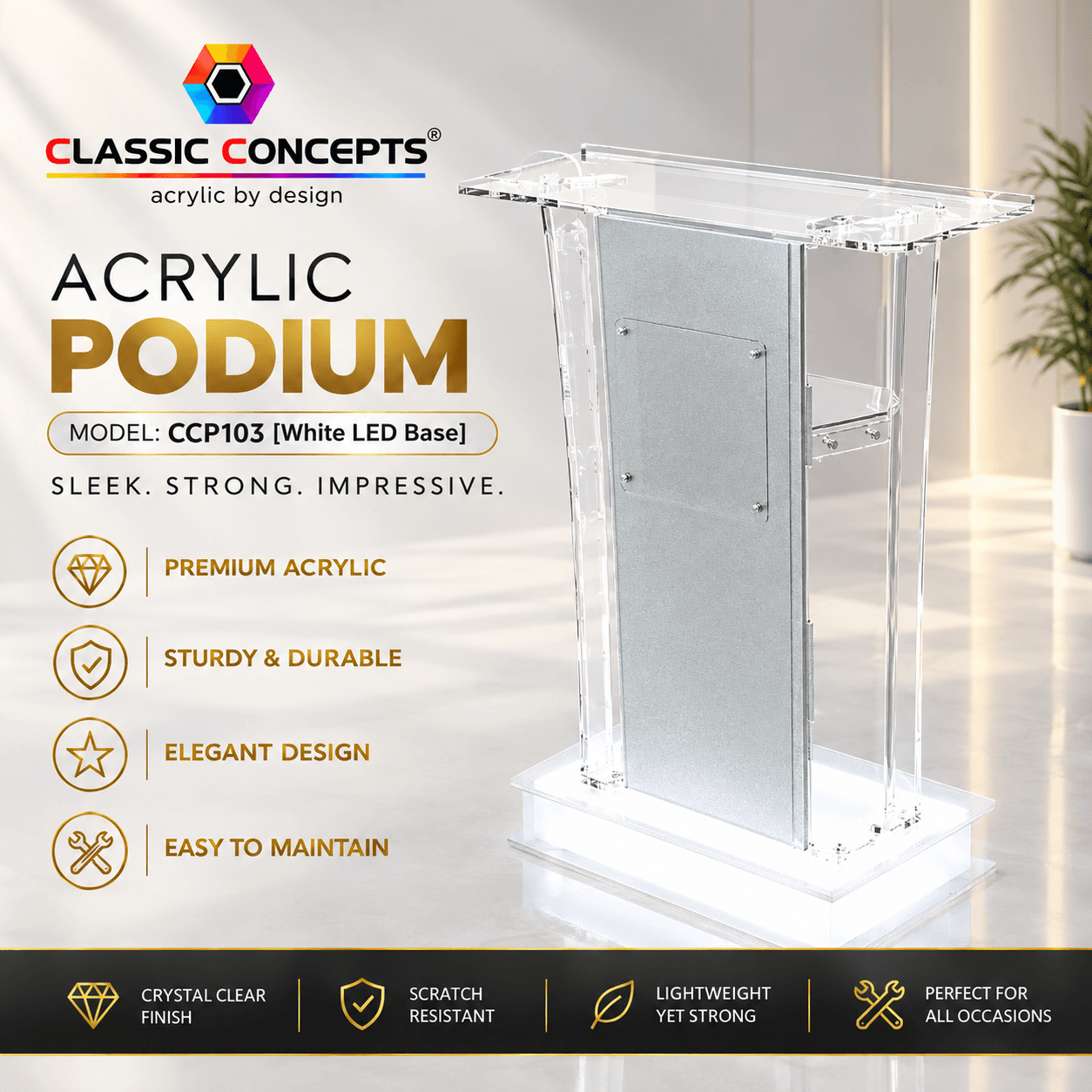 Acrylic Podium CCP103