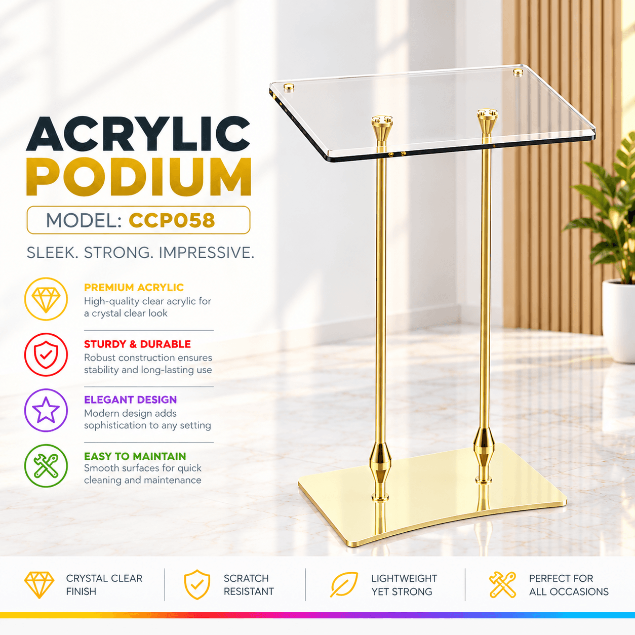 Acrylic Podium CCP058