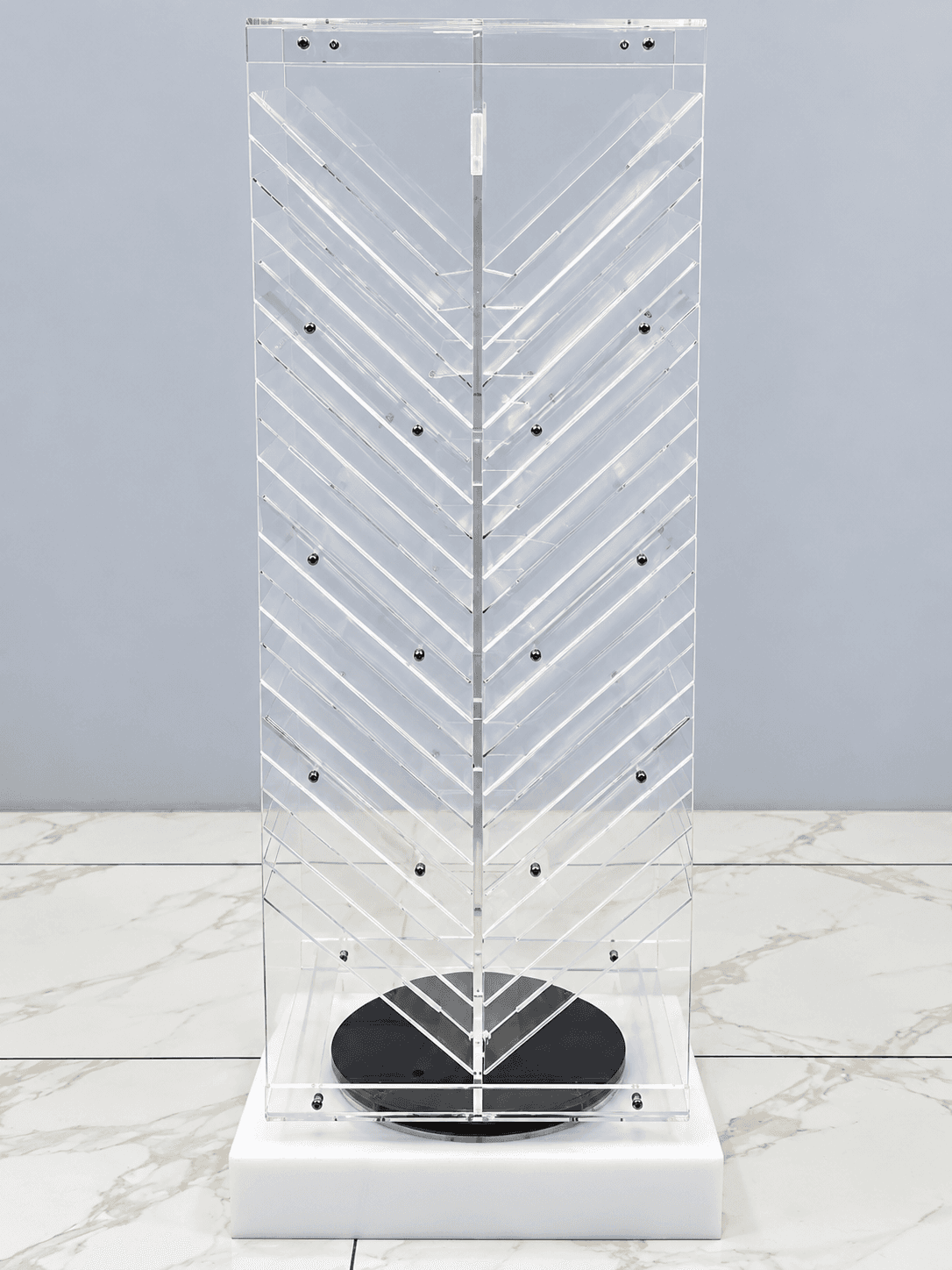 Crystal Clear Acrylic V-Display Tower