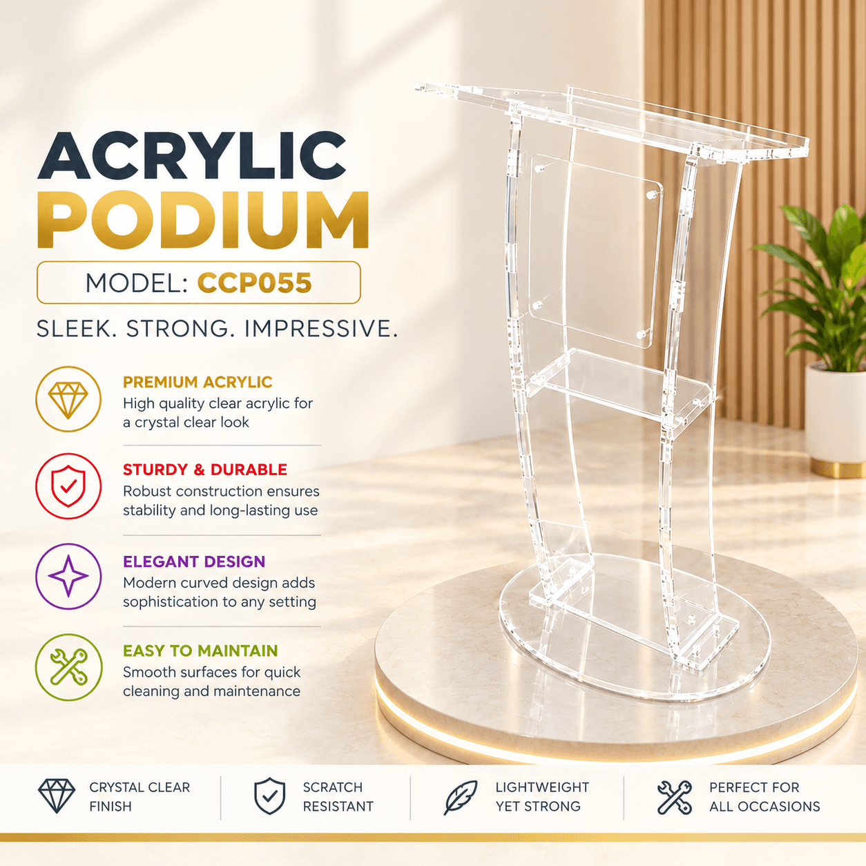 Acrylic Podium CCP055
