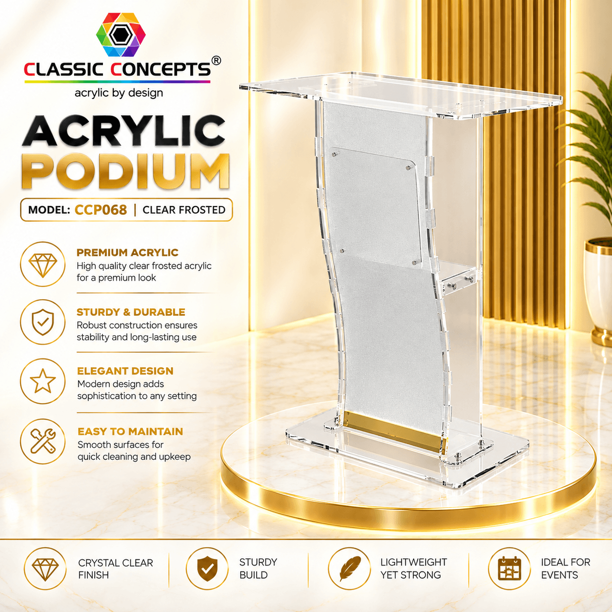 Acrylic Podium CCP068