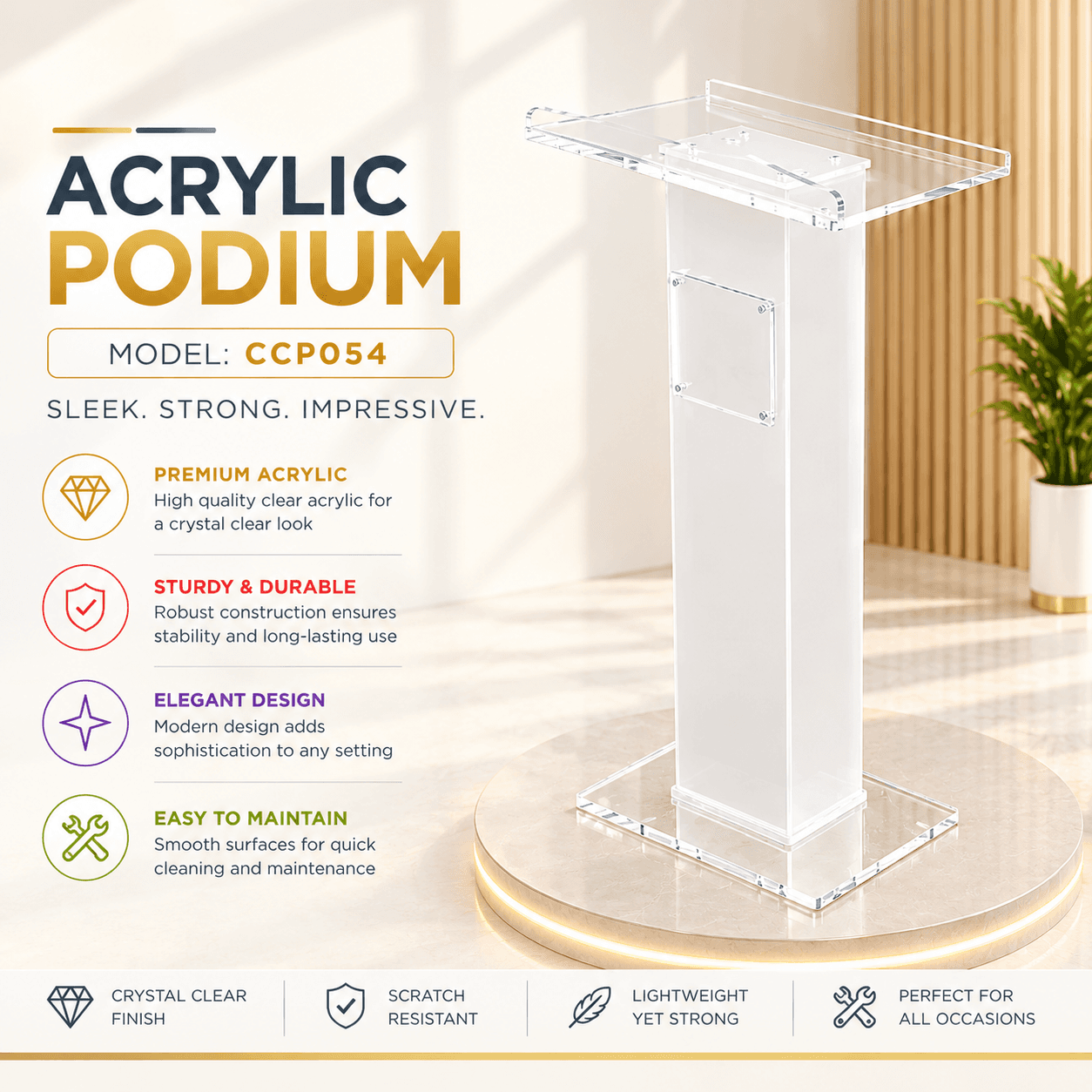 Acrylic Podium CCP054