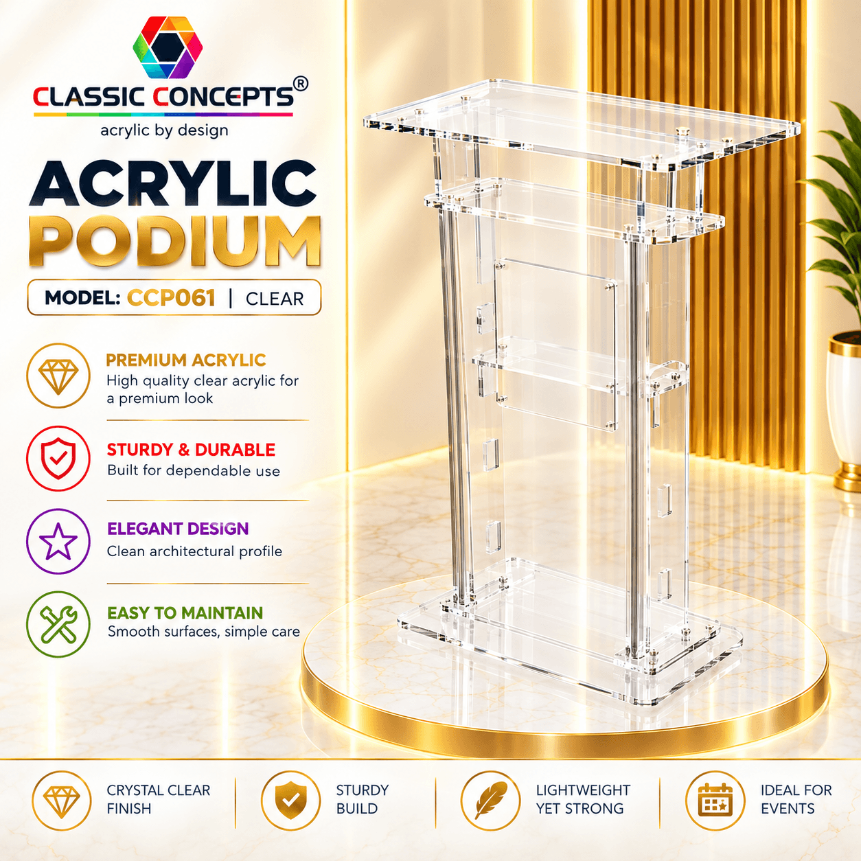 Acrylic Podium CCP061 image 1