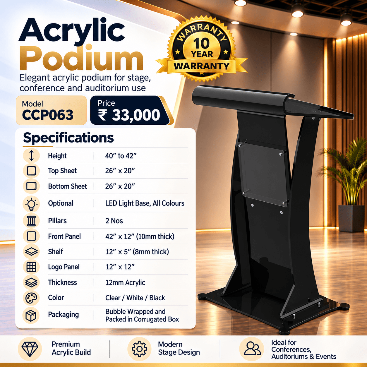 Acrylic Podium CCP063