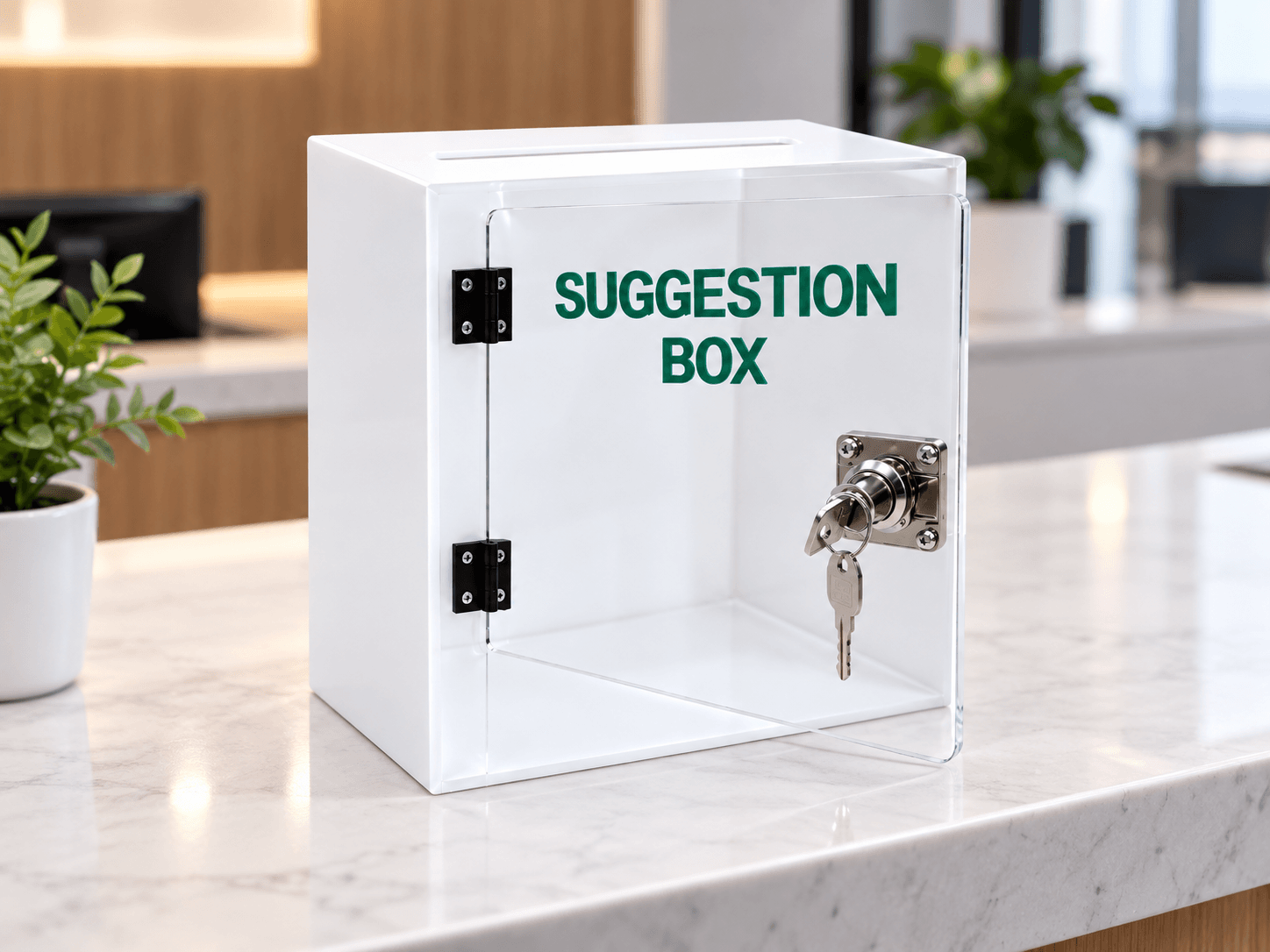 Acrylic Suggestion Box with Lock