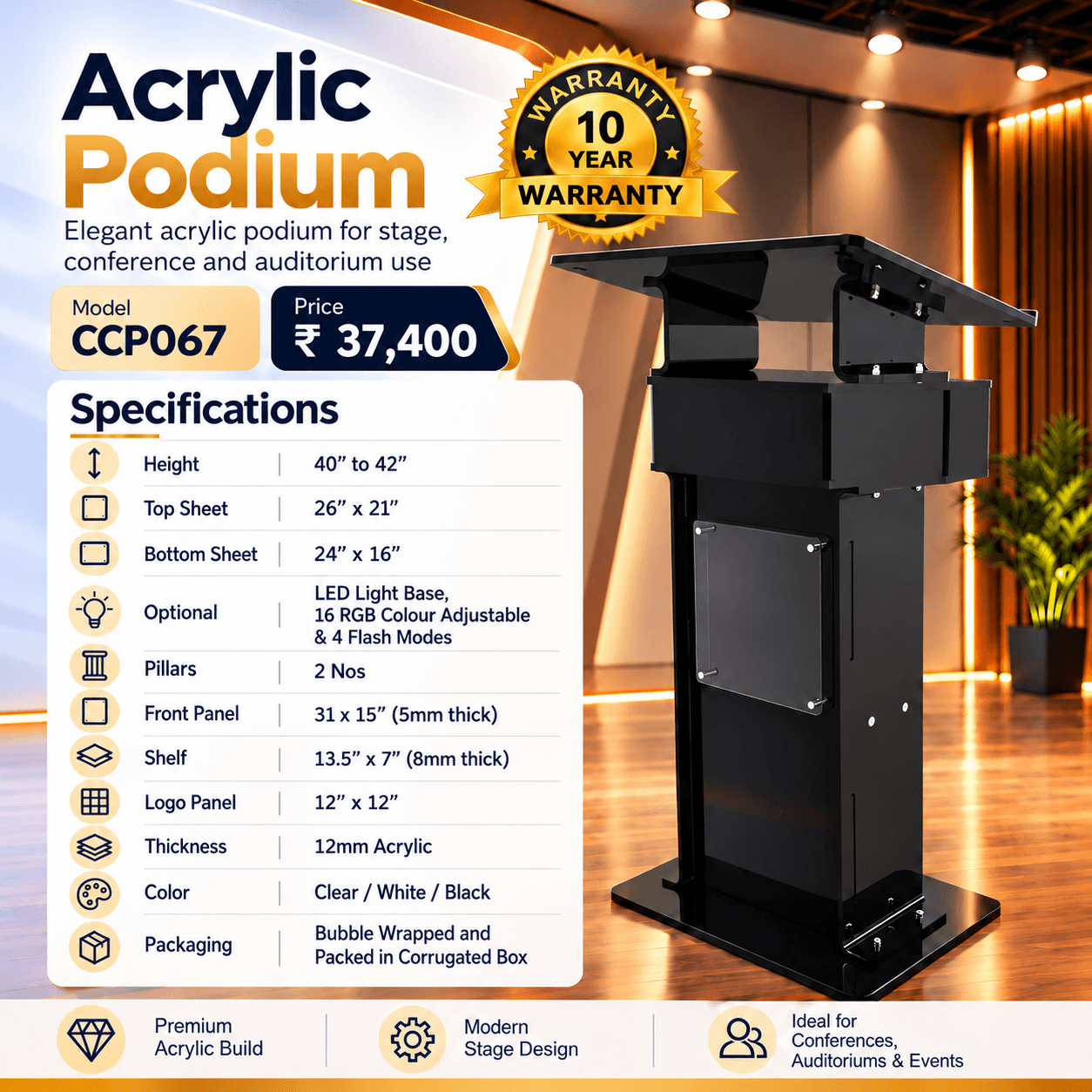 Acrylic Podium CCP067