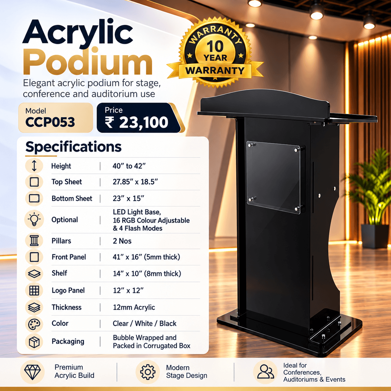 Acrylic Podium CCP053