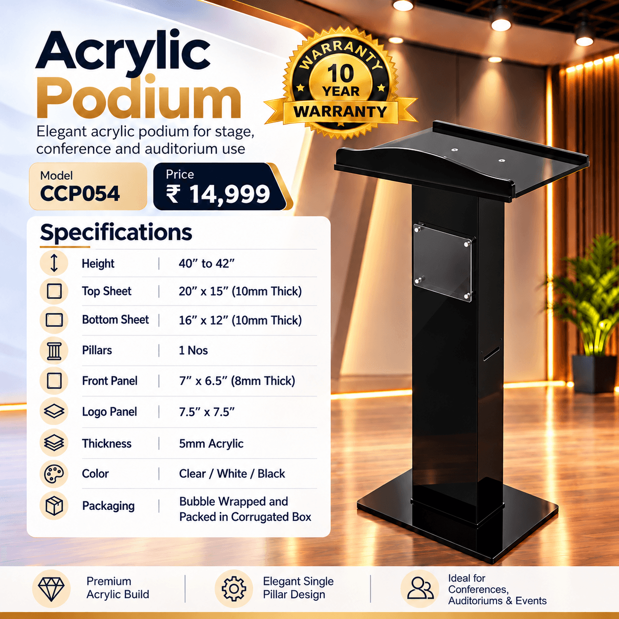 Acrylic Podium CCP054