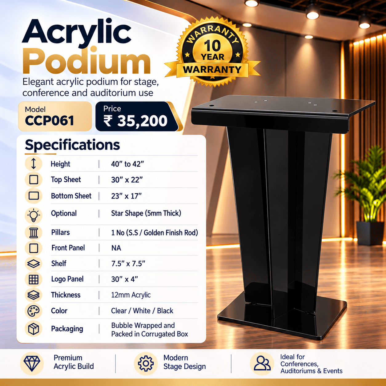 Acrylic Podium CCP061