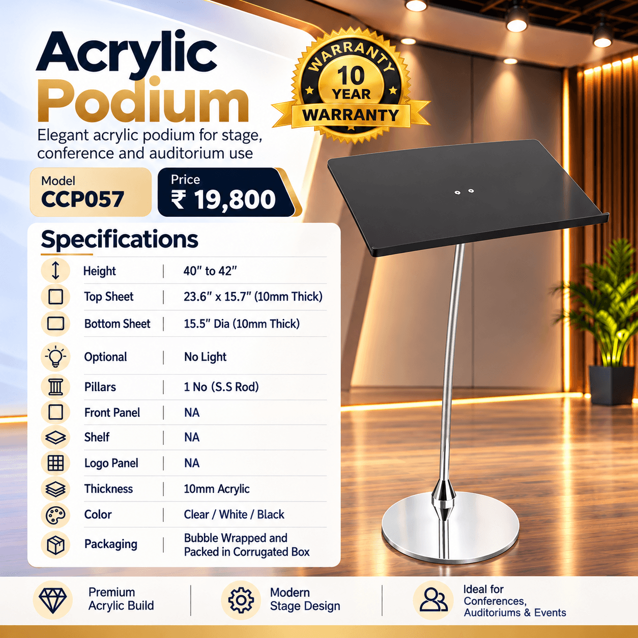 Acrylic Podium CCP057