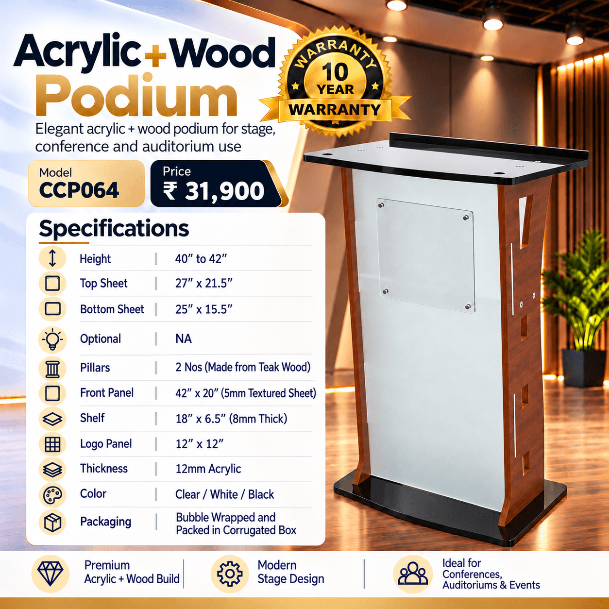 Acrylic Podium CCP064